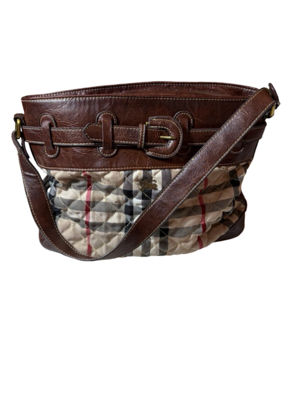 Vintage Burberrys of London Nova Check Quilted Leather Shoulder Bag